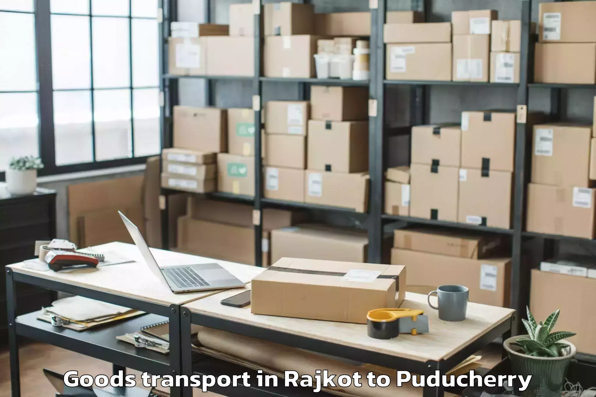 Leading Rajkot to Pondicherry University Goods Transport Provider